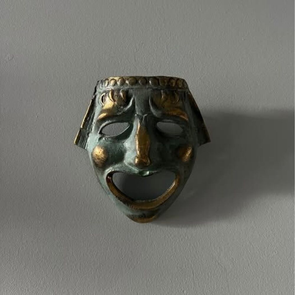 Vintage Painted Verdigris Mask